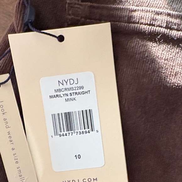 NYDJ Women’s Corduroy Pants in Deep Brown - Picture 2 of 4
